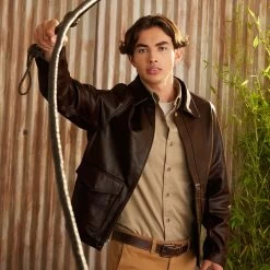 Disney Indiana Jones Leather Jacket For Adults 20 Disney Indiana Jones Leather Jacket For Adults -Tiny World Shop 2840057819027 7