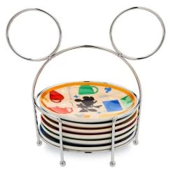 Disney Mickey Mouse And Friends Tidbit Plates With Caddy Set -Tiny World Shop 3310059146737 2