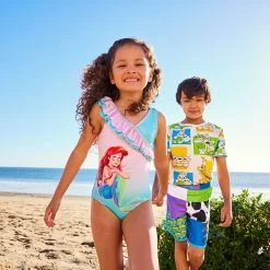 Disney Ariel Swimsuit For Girls – The Little Mermaid -Tiny World Shop 5006059190291 5