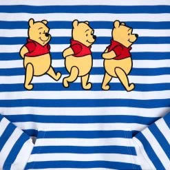 Disney Winnie The Pooh Striped Pullover Hoodie For Adults -Tiny World Shop 5201059750216 3