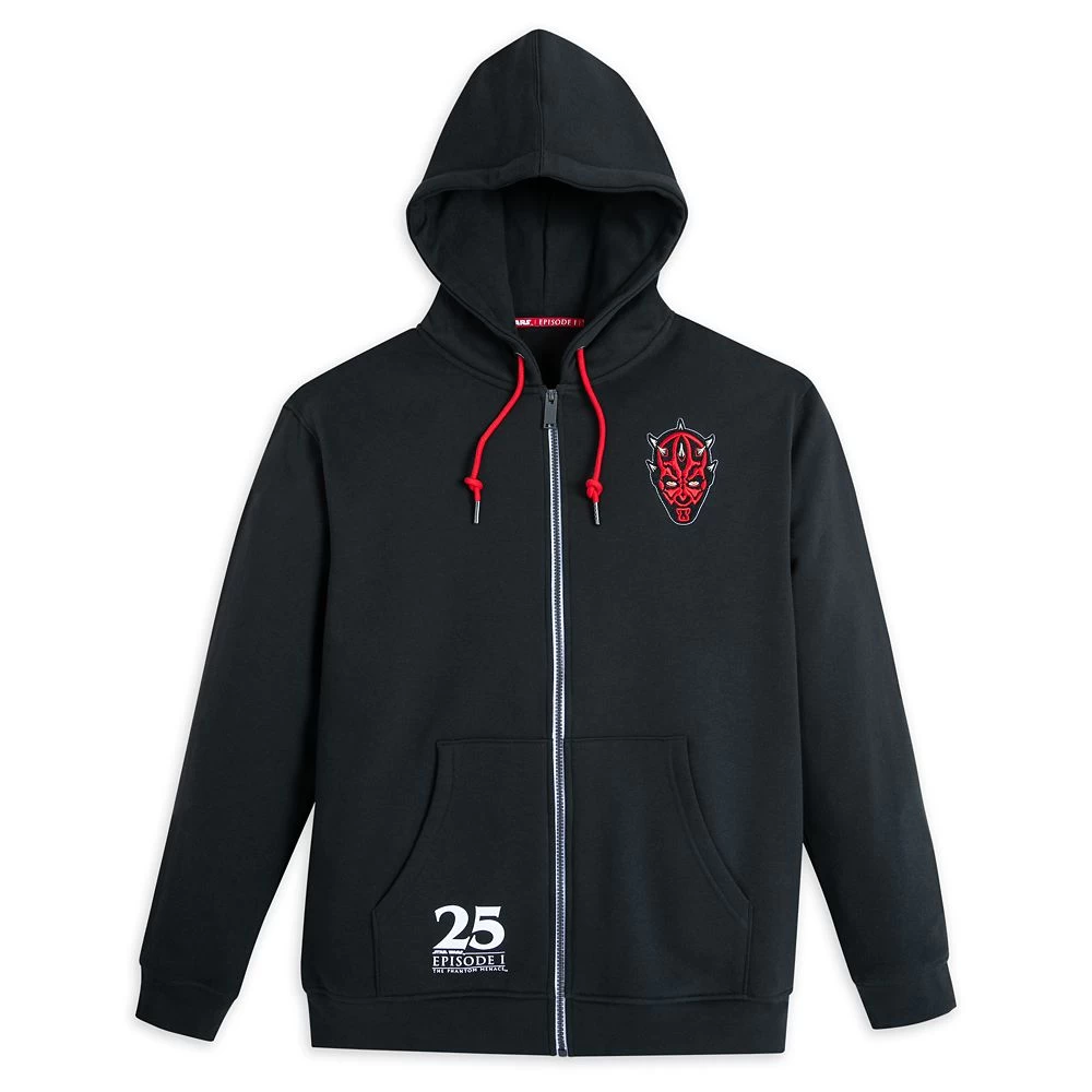 Disney Darth Maul Zip Hoodie For Adults – Star Wars: Episode 1 – The Phantom Menace 25th Anniversary 3 Disney Darth Maul Zip Hoodie For Adults – Star Wars: Episode 1 – The Phantom Menace 25th Anniversary