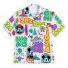 Mickey And Minnie Mouse Woven Shirt For Adults – Disneyland 2024 -Tiny World Shop 5205057810034