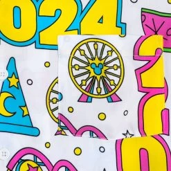 Mickey And Minnie Mouse Woven Shirt For Adults – Disneyland 2024 -Tiny World Shop 5205057810034 2