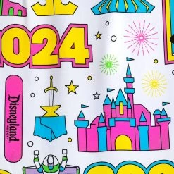 Mickey And Minnie Mouse Woven Shirt For Adults – Disneyland 2024 -Tiny World Shop 5205057810034 3