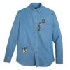 Disney Mickey Mouse And Friends Denim Shirt For Adults -Tiny World Shop 5205057810228