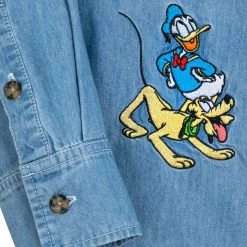 Disney Mickey Mouse And Friends Denim Shirt For Adults -Tiny World Shop 5205057810228 3