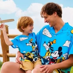 Disney Mickey Mouse And Friends Woven Shirt For Adults – Mickey & Co. -Tiny World Shop 5205106880233 1