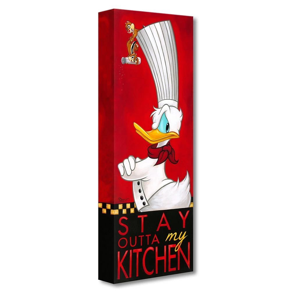 Disney Donald Duck ''Stay Outta My Kitchen'' Giclée On Canvas By Tim Rogerson 3 Disney Donald Duck ''Stay Outta My Kitchen'' Giclée On Canvas By Tim Rogerson
