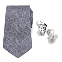 Disney Donald Duck Tie And Cufflinks Gift Set