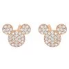Disney Mickey Mouse Icon Stud Earrings By CRISLU – Rose Gold -Tiny World Shop 7401057012030