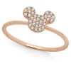 Disney Mickey Mouse Icon Ring By CRISLU – Rose Gold -Tiny World Shop 7401057012032