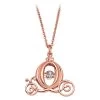 Disney Cinderella Coach Rose Gold Necklace By CRISLU