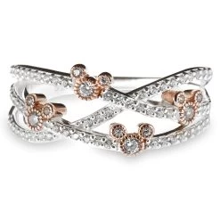 Disney Mickey Mouse Crisscross Ring By Rebecca Hook